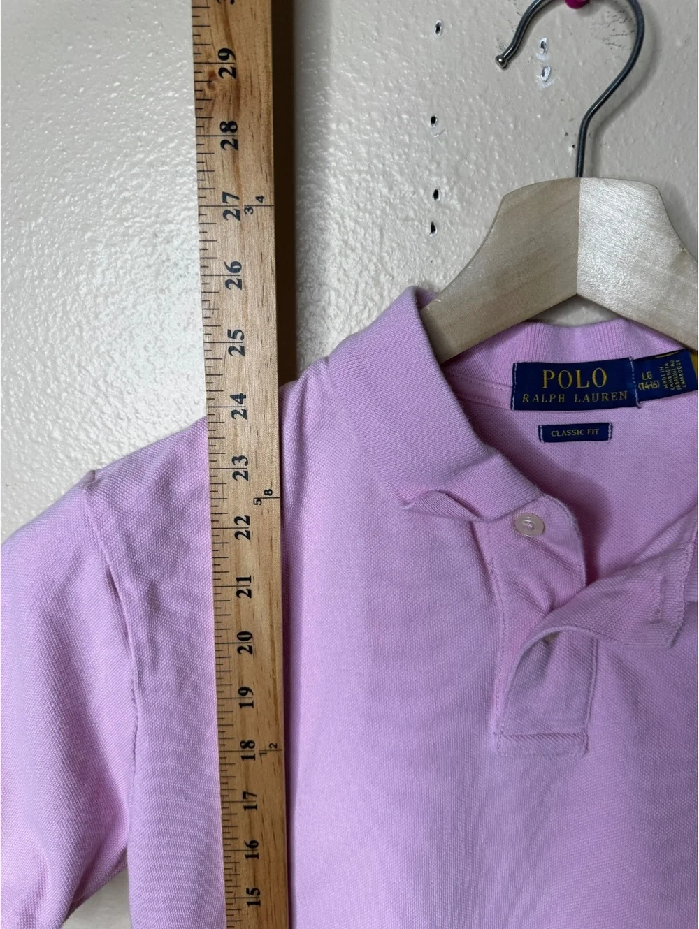 Polo Ralph Lauren Polo Shirt Kids Large 14/16 Pink Short Sleeve Classic Fit